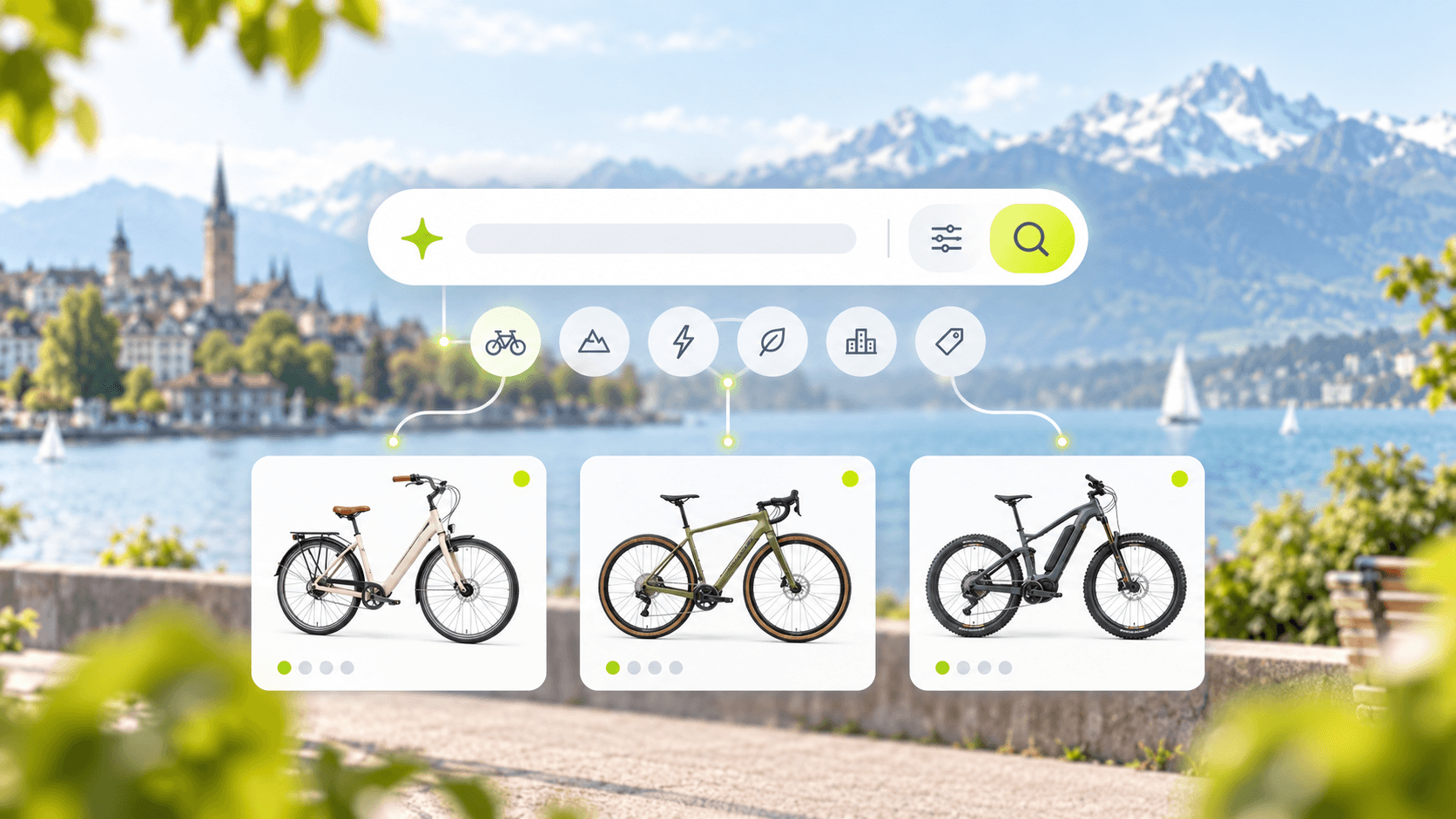 Die Velocorner KI-Suche: Velos in ganzen Sätzen finden